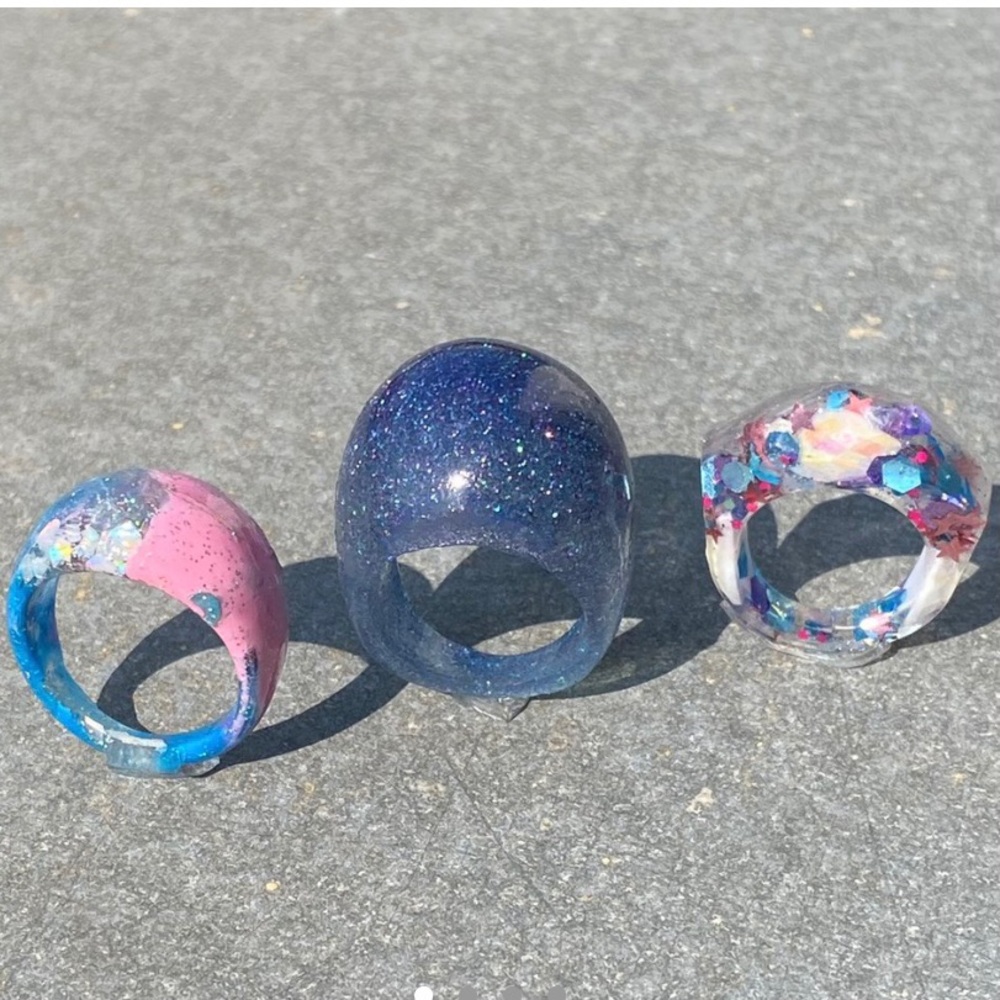 Chunky Cocktail Rings Set of 3